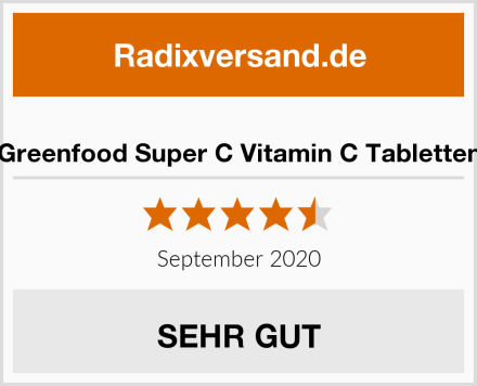  Greenfood Super C Vitamin C Tabletten Test