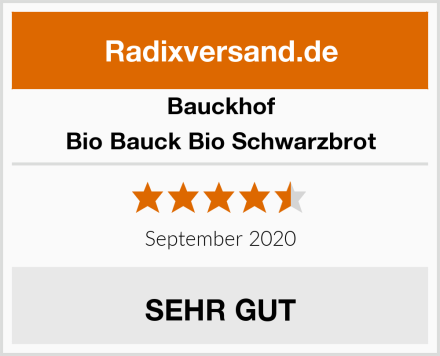 Bauckhof Bio Bauck Bio Schwarzbrot Test