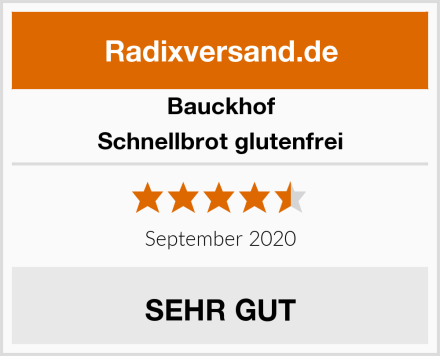 Bauckhof Schnellbrot glutenfrei Test