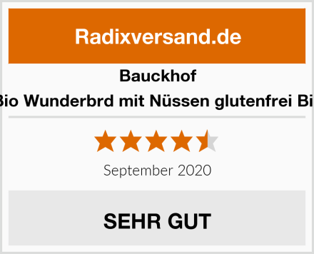 Bauckhof Bio Wunderbrd mit Nüssen glutenfrei Bio Test