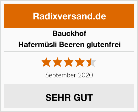 Bauckhof Hafermüsli Beeren glutenfrei Test
