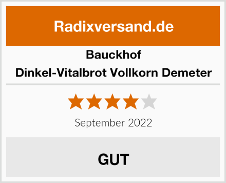 Bauckhof Dinkel-Vitalbrot Vollkorn Demeter Test