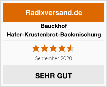Bauckhof Hafer-Krustenbrot-Backmischung Test