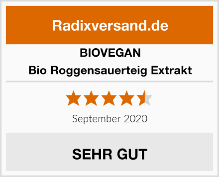 BIOVEGAN Bio Roggensauerteig Extrakt Test