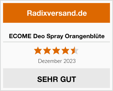  ECOME Deo Spray Orangenblüte Test