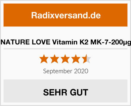  NATURE LOVE Vitamin K2 MK-7-200µg Test