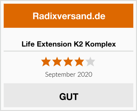  Life Extension K2 Komplex Test