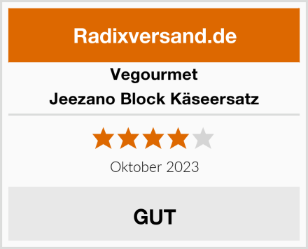 Vegourmet Jeezano Block Käseersatz Test
