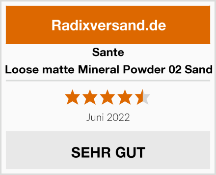 Sante Loose matte Mineral Powder 02 Sand Test