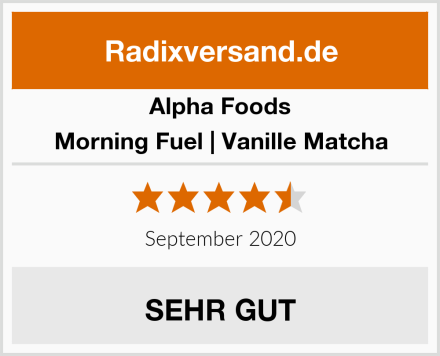 Alpha Foods Morning Fuel | Vanille Matcha Test