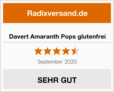  Davert Amaranth Pops glutenfrei Test