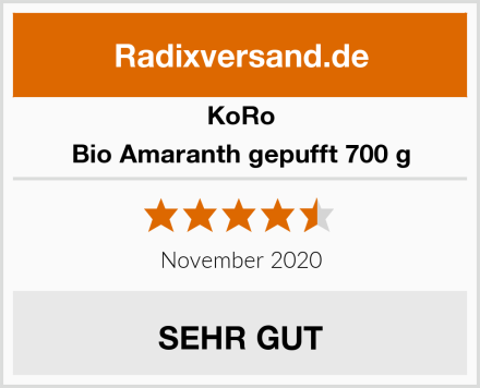 KoRo Bio Amaranth gepufft 700 g Test