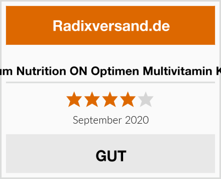  Optimum Nutrition ON Optimen Multivitamin Kapseln Test
