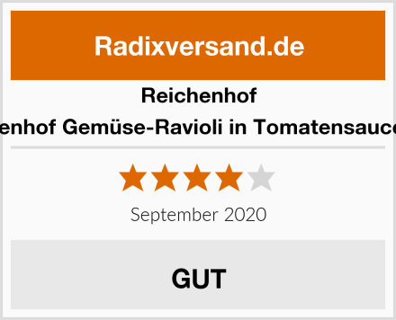 Reichenhof Reichenhof Gemüse-Ravioli in Tomatensauce vega Test