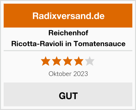 Reichenhof Ricotta-Ravioli in Tomatensauce Test