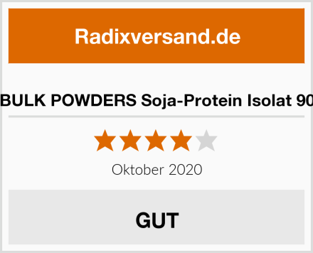  BULK POWDERS Soja-Protein Isolat 90 Test