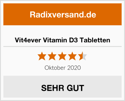  Vit4ever Vitamin D3 Tabletten Test