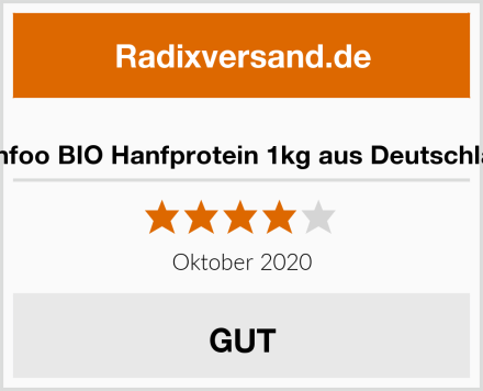  Hanfoo BIO Hanfprotein 1kg aus Deutschland Test