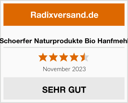  Schoerfer Naturprodukte Bio Hanfmehl Test