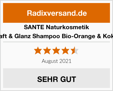 SANTE Naturkosmetik Kraft & Glanz Shampoo Bio-Orange & Kokos Test