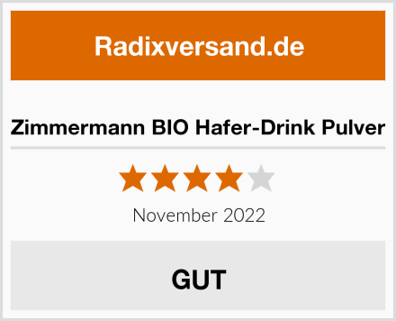  Zimmermann BIO Hafer-Drink Pulver Test