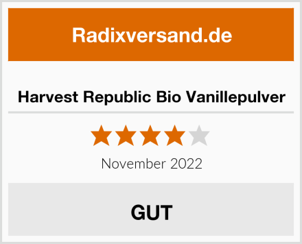  Harvest Republic Bio Vanillepulver Test