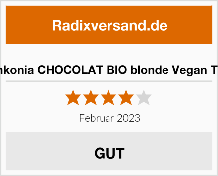  frankonia CHOCOLAT BIO blonde Vegan Tafel Test