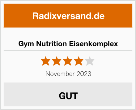  Gym Nutrition Eisenkomplex Test