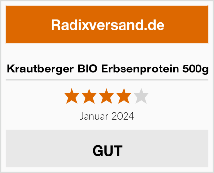 Krautberger BIO Erbsenprotein 500g Test
