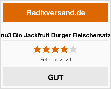 nu3 Bio Jackfruit Burger Fleischersatz Test
