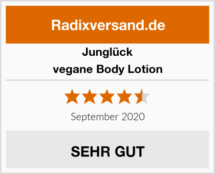 Junglück vegane Body Lotion Test