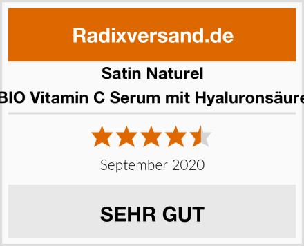 Satin Naturel BIO Vitamin C Serum mit Hyaluronsäure Test