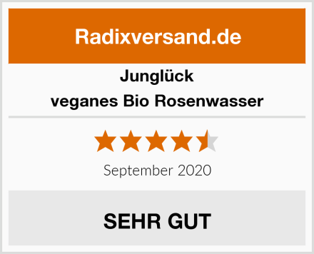Junglück veganes Bio Rosenwasser Test