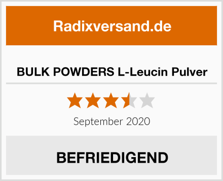  BULK POWDERS L-Leucin Pulver Test