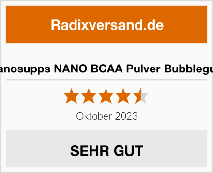  Nanosupps NANO BCAA Pulver Bubblegum Test