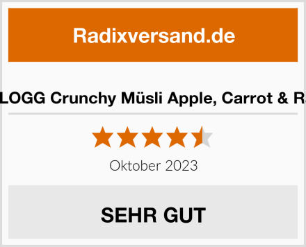  W.K KELLOGG Crunchy Müsli Apple, Carrot & Raspberry Test
