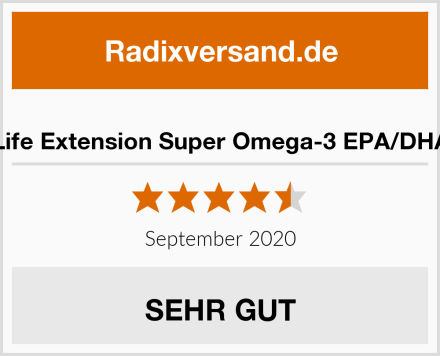  Life Extension Super Omega-3 EPA/DHA Test