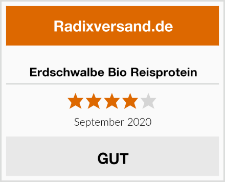  Erdschwalbe Bio Reisprotein Test