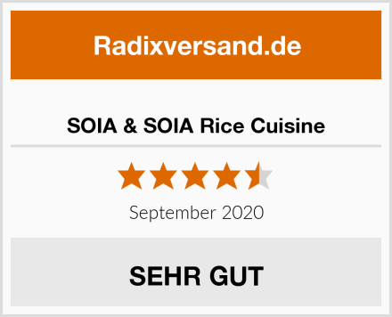  SOIA & SOIA Rice Cuisine Test