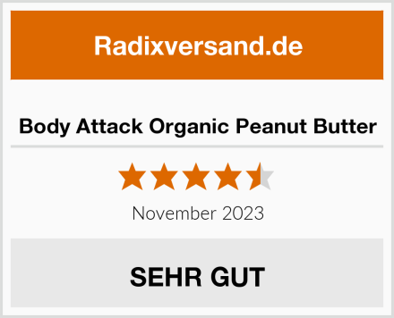  Body Attack Organic Peanut Butter Test
