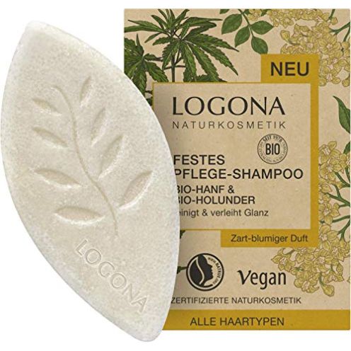  LOGONA Naturkosmetik Bio-Hanf & Bio-Holunder Shampoo Bar
